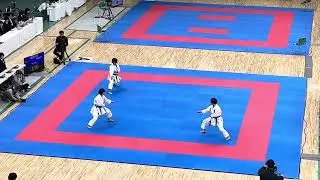 Teikyo female kata team performing kata  at the 67th all-Japan University Championships