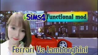 The sims 4 | Functional car mod 🚙🚙 Lamborghini and ferrari Car on sims world🌎🌎