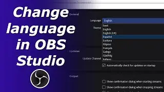 Change language in OBS Studio | Language settings in OBS