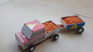 How to Make a truck by Matchbox- Home made easy and joyful two dumps truck   - Megok Craft