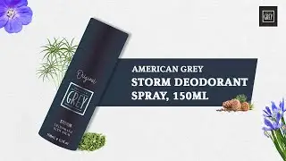 Stimulating & Vibrant Fragrance: Storm Deodorant Spray | American Grey