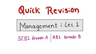 Management lecture1 | SEBI GRADE A| RBI GRADE B 2024