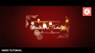 How to make Golden Text Naming ceremony invitation video in kinemaster | wedding invitation video
