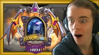 THIJS HITS 10 000 MMR In Hearthstone Battlegrounds!! (With The Most Random Comp Ever!)