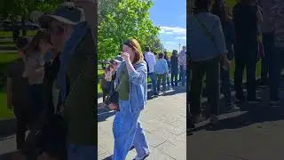 Поклонная гора,Май,Очередь к Трофейной технике НАТО