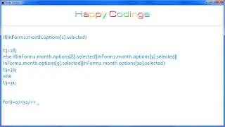 JavaScript | Date Selection Form