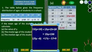 Calculation of mean, median and mode for ungrouped data (Step By step Exam Solutions)