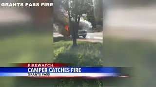 Grants Pass Fire responds to camper on fire