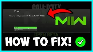 How To Fix Timed Out Waiting on Player Stats Reason Niamey Kinser Modern Warfare 2