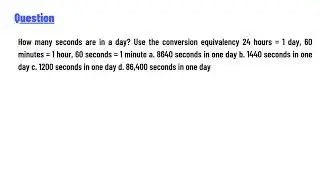 How many seconds are in a day?