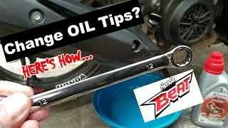 honda beat fi change engine oil and strainer screen clean.