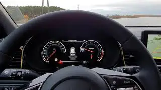 Driving brand new Kia Xceed X ceed, 0-100 acceleration, instrument panel