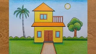 How to Draw a House | Very Easy | Drawing a House for Beginners
