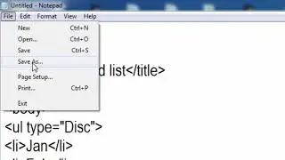 How to create unordered list in html