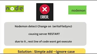 Nodemon Restart/ detect change on WriteFileSync, add ignore case into Nodemon script -- issue