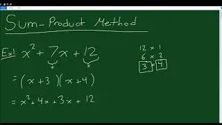 Factoring Trinomials using the Sum-Product Method