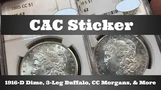 CAC Sticker Open Box - 1916-D Mercury Dime, 3-Leg Buffalo Nickel, CC Morgan Dollars, & More
