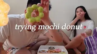 TRYING MOCHI DONUT FOR THE FIRST TIME || getting camera shy