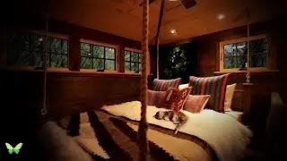 Falling Asleep To The Rhythm Of The Falling Rain & Thunderstorm On A Swing Bed With Nature Sounds