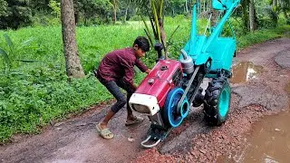 Amazing Diesel Engine start sifang power tiller techniques idea | Fantastic machine start