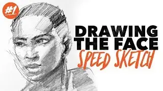 Sketching a face with pencil  (Time Lapse Sketch #1)