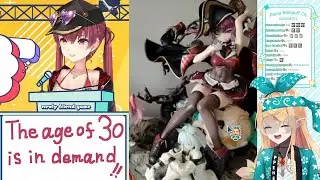 Pomu loses it over a fan's Houshou Marine figure sitting on her face 【NIJISANJI EN】