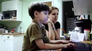 Rory and Mom playing a computer game