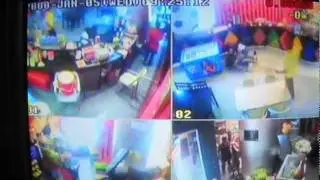 Pergaduhan dirakam CCTV
