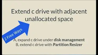 Extend C with Adjacent Unallocated Space [2 ways FREE]