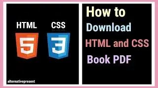 How to download html and CSS book pdf ।। Free download ।। Alternative present