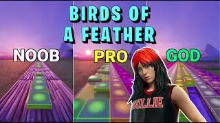 Billie Eilish - BIRDS OF A FEATHER - Noob vs Pro vs God (Fortnite Music Blocks)