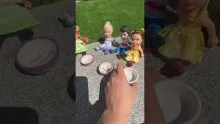 Elsa and Anna toddlers picnic time