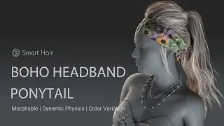 CC3/CC4-iClone7/iClone8 - Boho Headband Pony