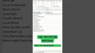 Extract last names into a single column using TEXTAFTER 