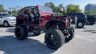 2024 Florida Jeep Jam - Jeeps & Coffee - Techspresso Parking Lot - Panama City Beach, Florida.