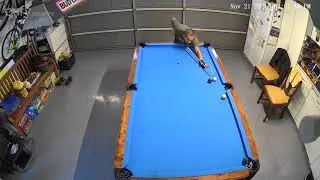 Side pocket edge trick shot