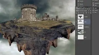 Photoshop Floating Island Castle Tutorial