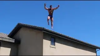 I JUMPED OF A ROOF! (DO NOT DO THIS AT HOME)