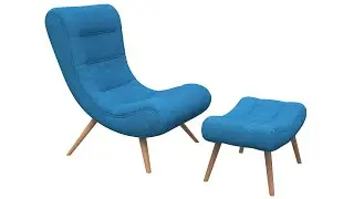№177 3DS max lazy sofa modeling rendering tutorial