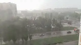 дождь с градом город Рудный