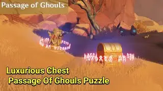 Luxurious Chest | 4 Pyro Totems Elemental Monument Passage Of Ghouls Puzzle | Genshin Impact 3.4