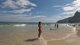 🇧🇷 Leblon Beach Walk, Rio de Janeiro, Brazil 🌴 #rio #riodejaneiro #brazil #brasil