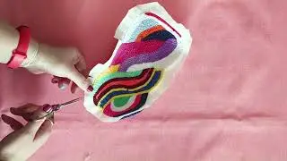 How to make punch needle coaster? | Diy mini rug | Punch nakışı bardak altlığı yapımı