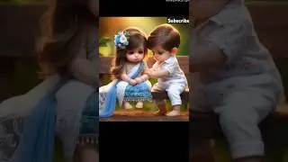 cute baby girl and  boy 