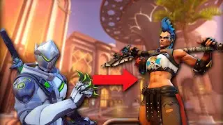 Genji One-trick Dominating On Tank In GM Lobby