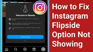 How to Fix Instagram Flipside Feature Not Showing | Flipside Option Not Showing On Instagram Solve