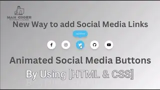 Social Media Buttons with Tooltip on Hover using only HTML & CSS    MAH Coder