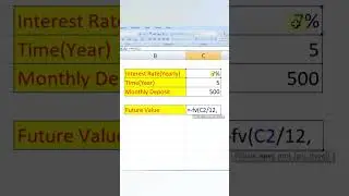 FV formula part-1 in Excel #bengali #excelformula #education