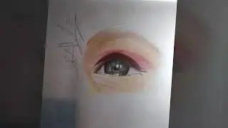 Eye drawing-with color pencil
