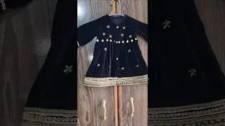 Baby Girl VELVET FROCK DESIGN 2024  Cutting and Stitching 